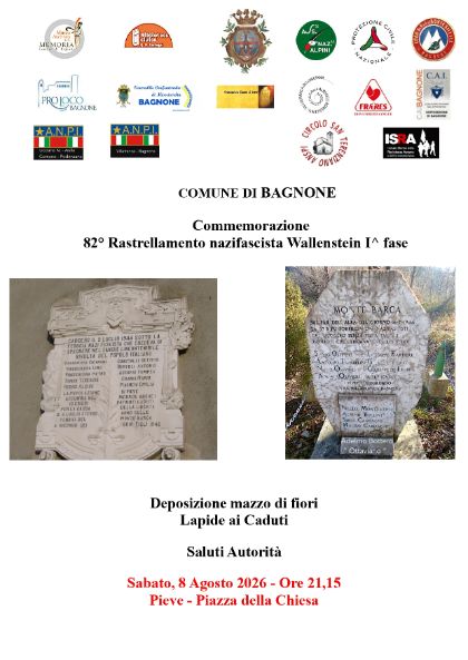 Commemorazione 82° Rastrellamento nazifascista Wallenstein I^ fase