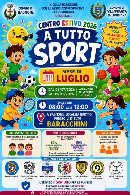 Estate Ragazzi Luglio 2026 