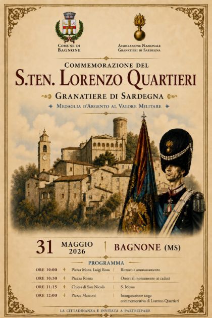Commemorazione del S. Ten. Lorenzo Quartieri