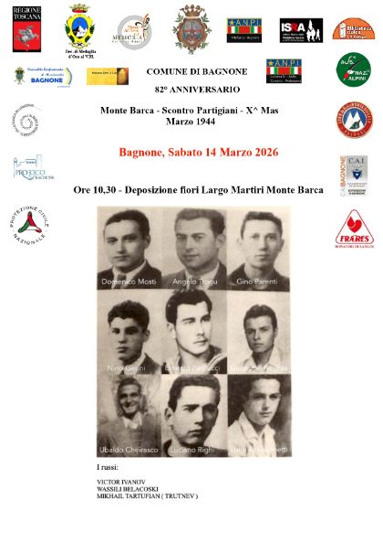 82° anniversario fatti del Monte Barca 
