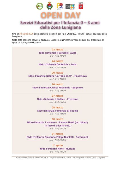 Open Day  Nido d'Infanzia 26 Marzo 2026
