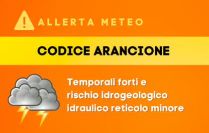  Allerta Meteo criticità codice ARANCIONE dalle ore 00:00 alle ore 18:00 di GIOVEDI' 10 SETTEMBRE
