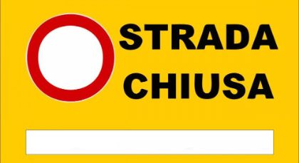 Chiusura della strada direzione Collesino Chiusura della strada direzione Collesino