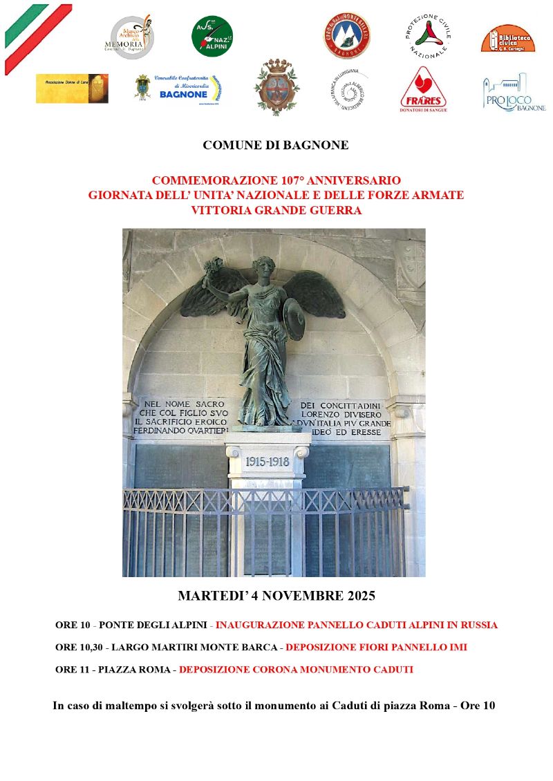 COMUNE DI BAGNONE 04 Novembre 2025