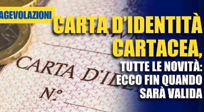 Nuova validità carta d'identità cartacea